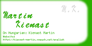 martin kienast business card